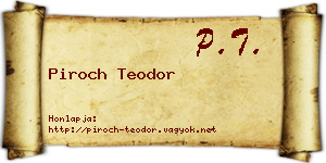 Piroch Teodor névjegykártya